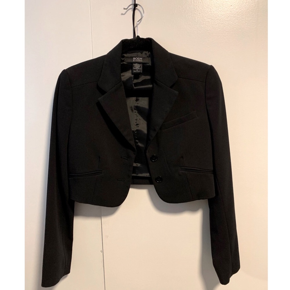 Black Cropped Blazer/Suit Top